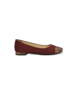 Ballerinas Bordeaux Suede With Patented Leather Mod.2578