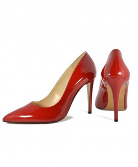 Red Patented Leather Pointed Pumps Mod.2398