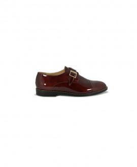Ladies' Oxfords Monk Strap Burgundy Patented Leather Mod.2584
